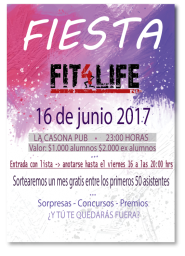 Lee más sobre el artículo Fiesta Fit4Life Junio 2017